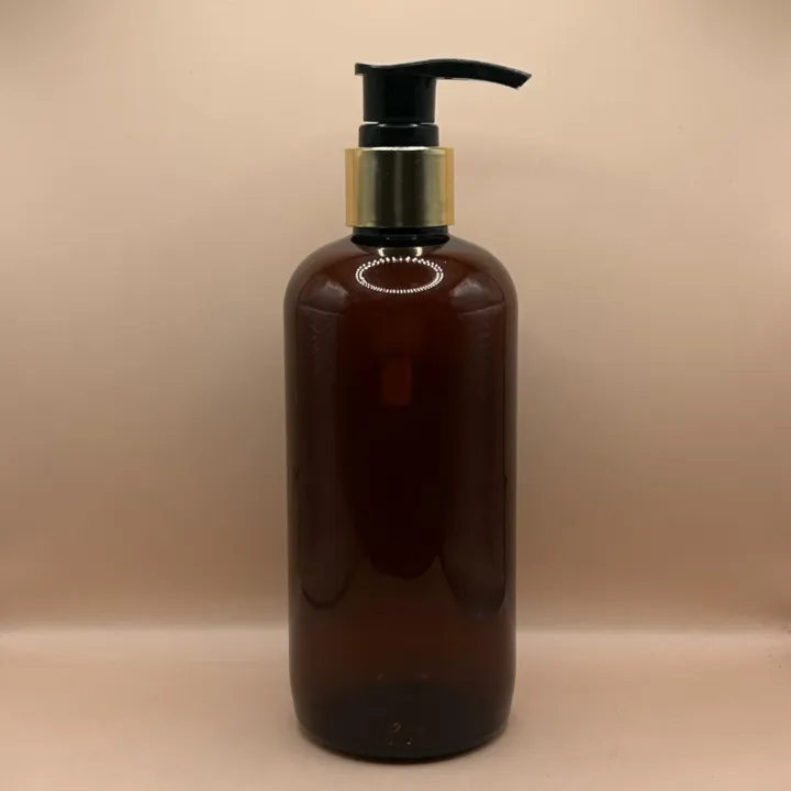 300ML PET Boston Bottle 24/410 L1 Screw Dispenser Pump | Shampoo Body Wash Lotion Bottle