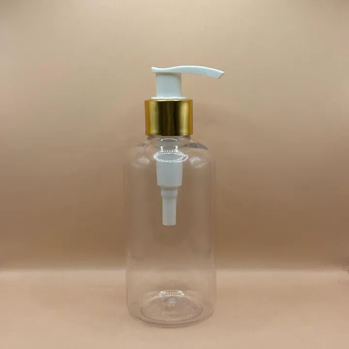 200ML PET Boston Bottle 24/410 L1 Dispenser Pump | Shampoo Body Wash Lotion Bottle