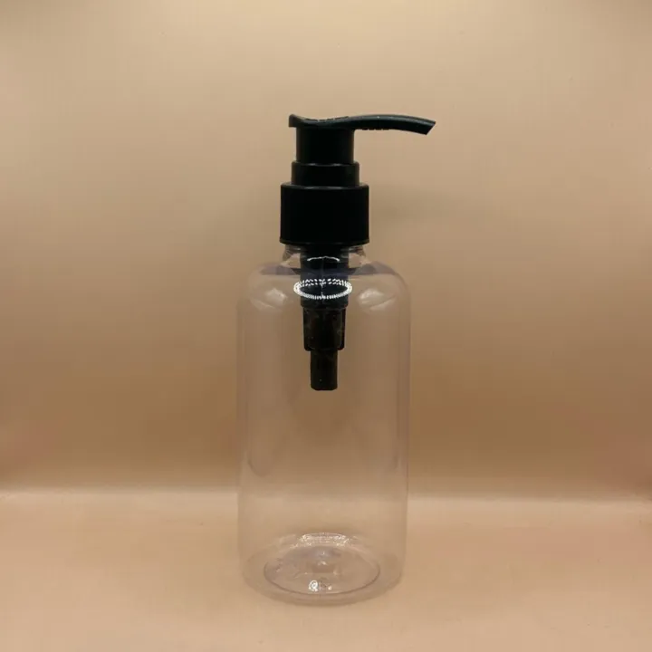 200ML PET Boston Bottle 24/410 L1 Screw Dispenser Pump | Shampoo Body Wash Lotion Bottle