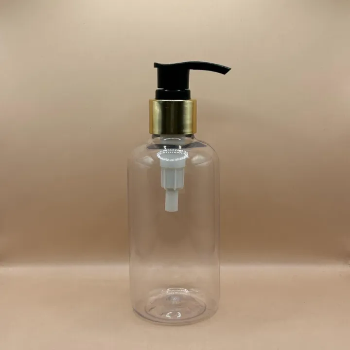 200ML PET Boston Bottle 24/410 L1 Screw Dispenser Pump | Shampoo Body Wash Lotion Bottle