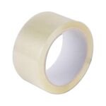 Transparent 40microns Round Self Adhesive Tapes 24mm x 65m Pack of 144 | Strong & Durable Sealing