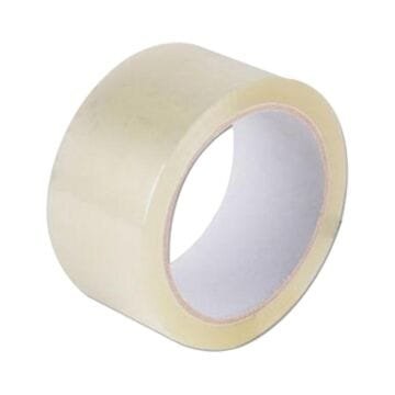 Transparent 40microns Round Self Adhesive Tapes 24mm x 65m Pack of 144 | Strong & Durable Sealing