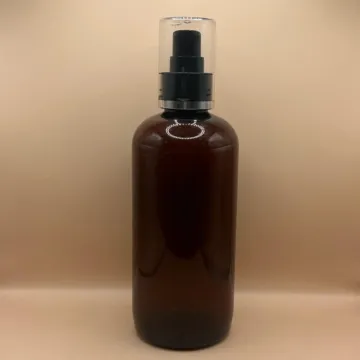300ML PET Boston Bottle 24/410 AS Lotion Pump with Silver Lining | Skincare Haircare Dispenser