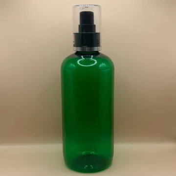 300ML PET Boston Bottle 24/410 AS Lotion Pump with Silver Lining | Skincare Haircare Dispenser