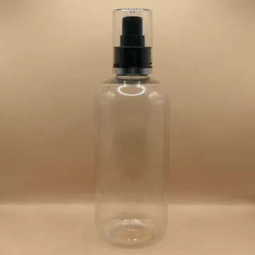 300ML PET Boston Bottle 24/410 AS Lotion Pump with Silver Lining | Skincare Haircare Dispenser