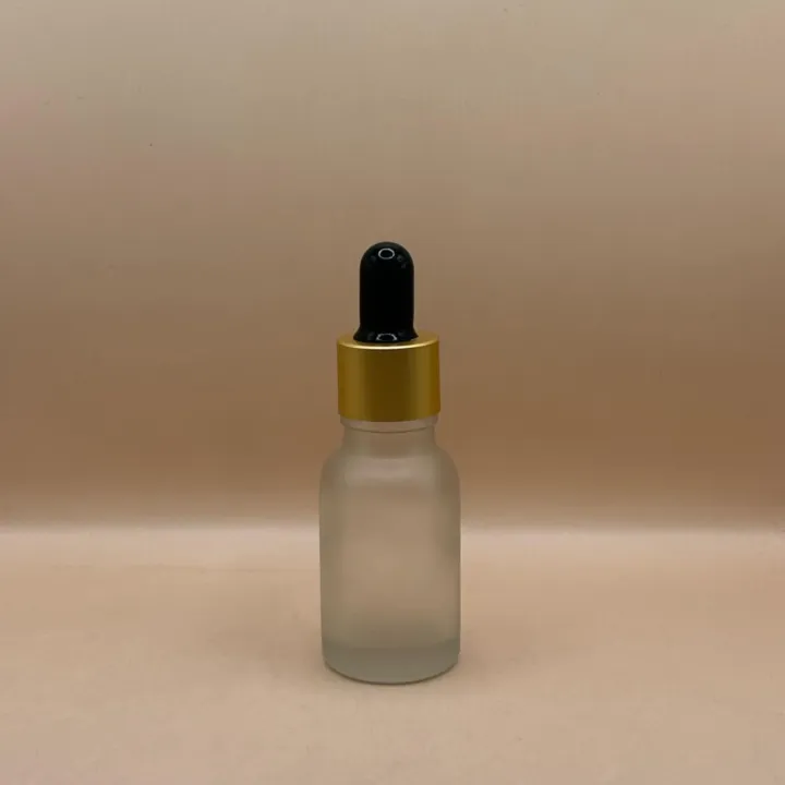 15ML Glass Bottle With 18MM Dropper With Metalized Ring | Perfect for Serum Packaging