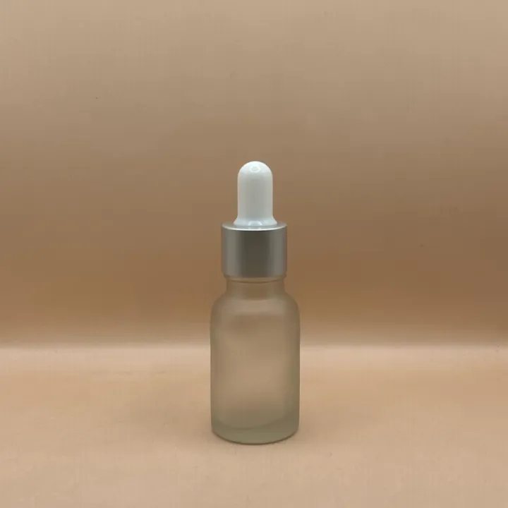 15ML Glass Bottle With 18MM Dropper With Metalized Ring | Perfect for Serum Packaging