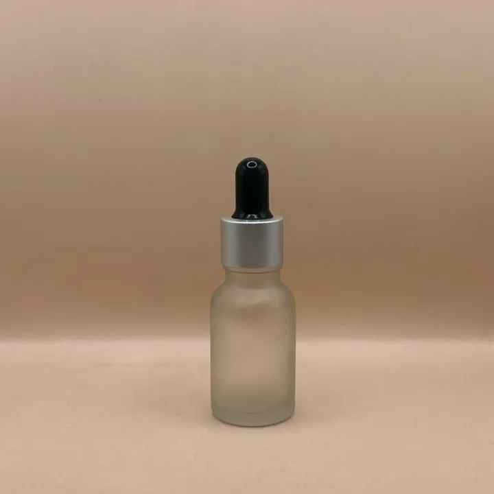 15ML Glass Bottle With 18MM Dropper With Metalized Ring | Perfect for Serum Packaging