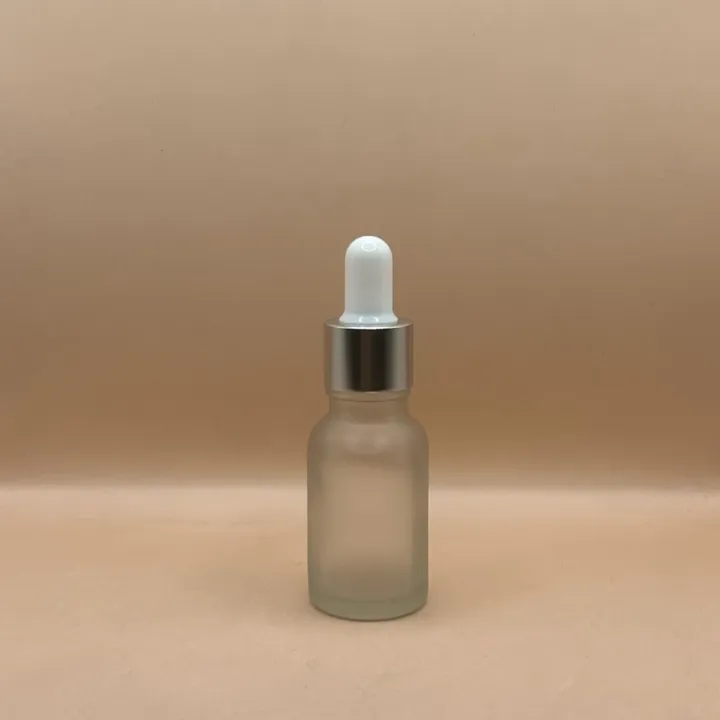 15ML Glass Bottle With 18MM Dropper With Metalized Ring | Perfect for Serum Packaging