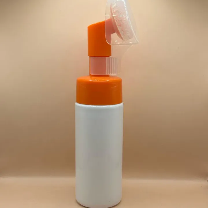 150ML PET Foam Bottle With 42MM Silicon Brush | Skincare Face Cleanser Dispenser