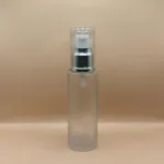 50ML Glass Bottle Frosted 20/410 Lotion Pump with Over Cap | Premium Skincare Packaging