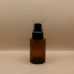 30ML Glass Bottle Amber with 20/410 Olay Pump with Acrylic Cap | Premium Skincare Packaging