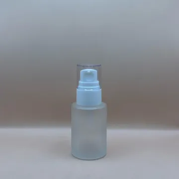 30ML Glass Bottle With 20/410 Olay Pump With Acrylic Cap | Premium Cosmetic Packaging
