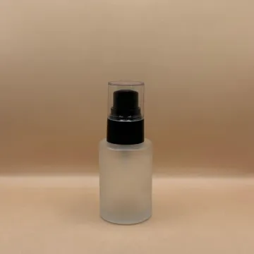 30ML Glass Bottle With 20/410 Olay Pump With Acrylic Cap | Premium Cosmetic Packaging