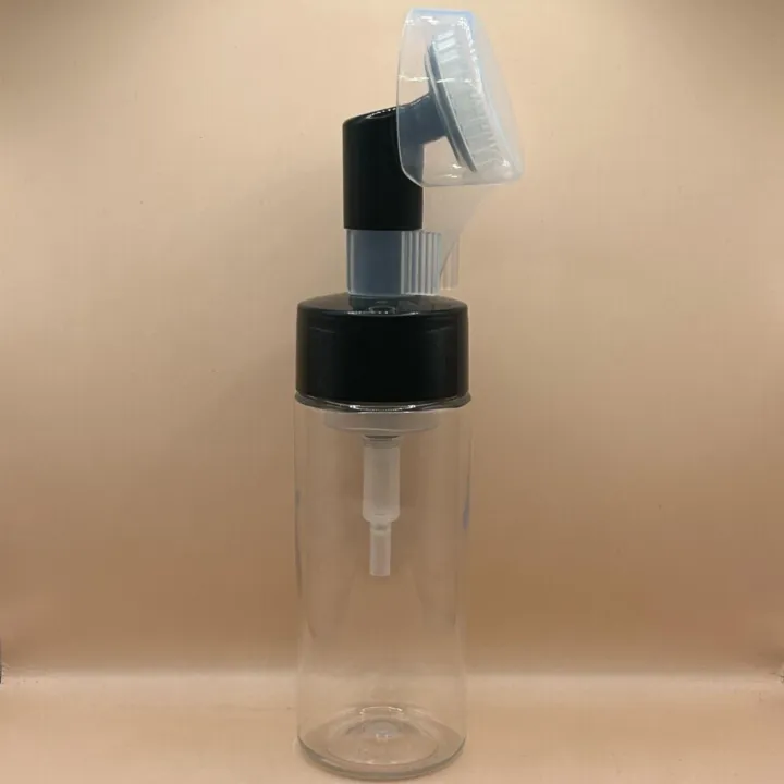 150ML PET Foam Bottle With 42MM Silicon Brush | Skincare Face Cleanser Dispenser