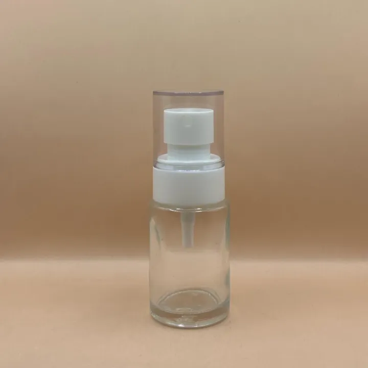 30ML Glass Flat Shoulder Bottle with 20MM Plum Mist Pump | Premium Spray Bottle