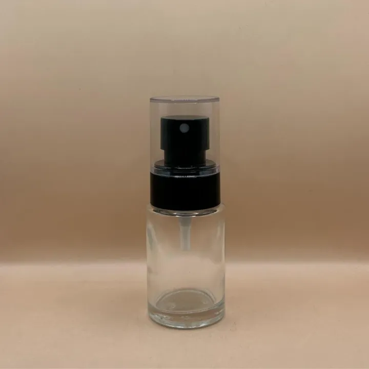 30ML Glass Flat Shoulder Bottle with 20MM Plum Mist Pump | Premium Spray Bottle