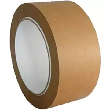 Brown 80gsm Round Self Adhesive Paper Tapes 2in x 50m Pack of 12 | Strong & Eco-Friendly