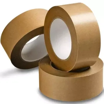 Brown 80gsm Round Self Adhesive Paper Tapes 2in x 50m Pack of 12 | Strong & Eco-Friendly