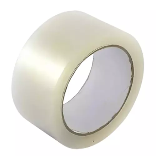 Transparent 40microns Round Self Adhesive Tapes 72mm x 65m Pack of 48 | Strong & Durable Sealing