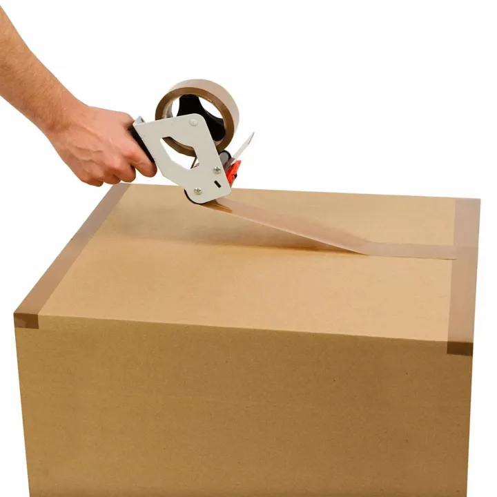 Brown 40microns Round Self Adhesive Tapes 72mm x 100m Pack of 48 | Strong & Durable Packing Tape