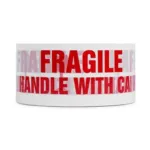 White 40microns Fragile Handle with Care Self Adhesive Tapes 48mm x 65m Pack of 12 | Strong & Durable Packaging Tape