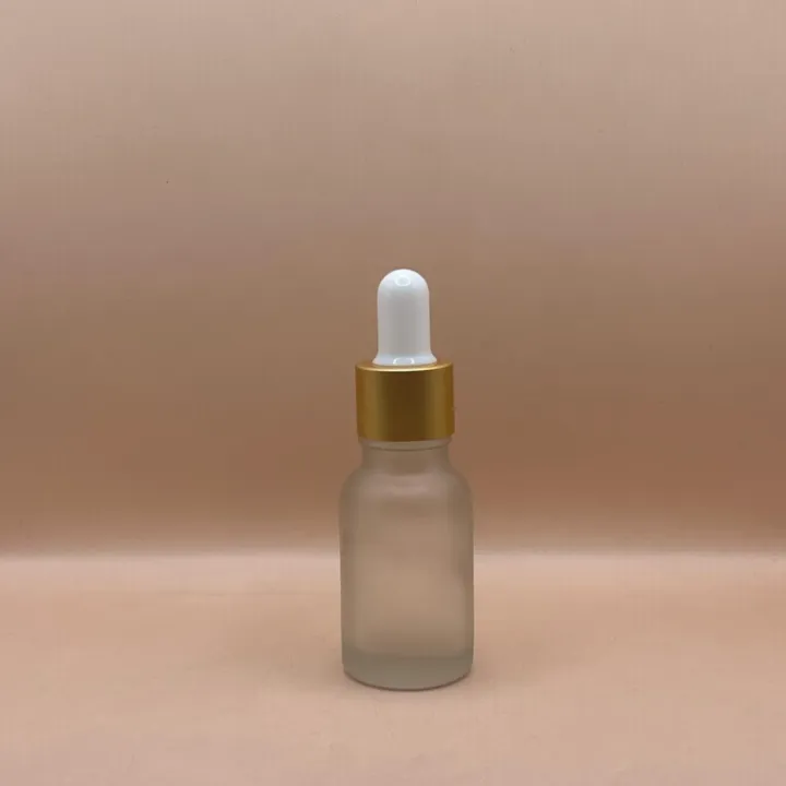 15ML Glass Bottle With 18MM Dropper With Metalized Ring | Perfect for Serum Packaging