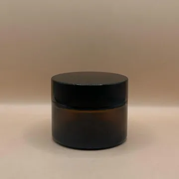 50GM Glass Jar Amber Packaging for Cream Lip Balm and Skincare Products | Premium Cosmetic Jar
