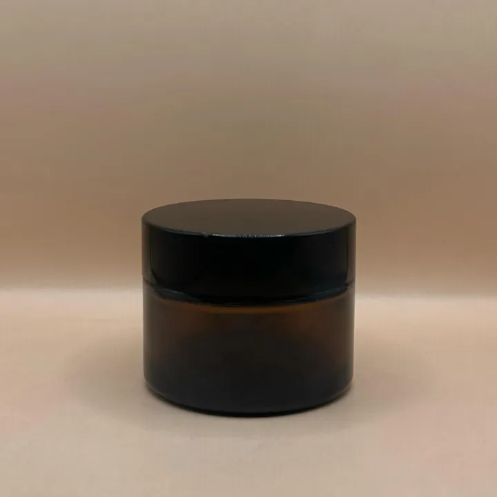 50GM Glass Jar Amber Packaging for Cream Lip Balm and Skincare Products | Premium Cosmetic Jar
