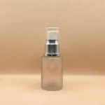 30ML Flat Shoulder Bottle Frosted with 20/410 Lotion Pump & Over Cap | Premium Skincare Packaging