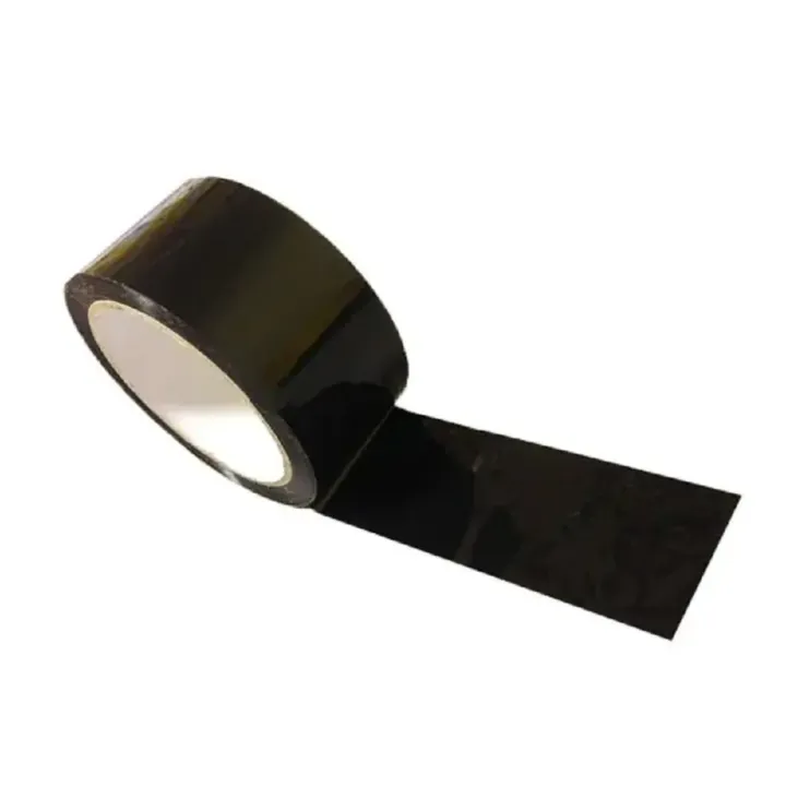 Black 40microns Round Self Adhesive Tapes 48mm x 65m Pack of 12 | Strong & Durable Packaging