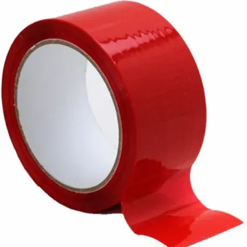 Red 40microns Round Self Adhesive Tapes 48mm x 65m Pack of 12 | Strong & Durable Sealing Solution