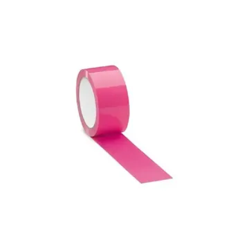 PINK Round Self Adhesive Tapes 48mm x 65m Pack of 12 | Strong & Durable Sealing Solution