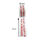 Transparent 40microns Do Not Accept If Seal is Broken Self Adhesive Tapes 48mm x 65m Pack of 12