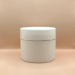 100GM PP Royal Jar White With Golden Lining | Premium Packaging for Scrub and Face Mask