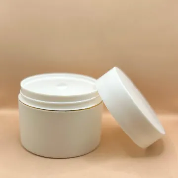 100GM PP Royal Jar White With Golden Lining | Premium Packaging for Scrub and Face Mask