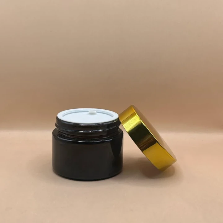 30gm Cosmetic Glass Jar Amber – Premium Amber Jar for Skincare & Beauty Products