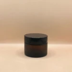 30GM Cosmetic Glass Jar Amber Frosted – Premium Skincare Packaging for Creams & Balms