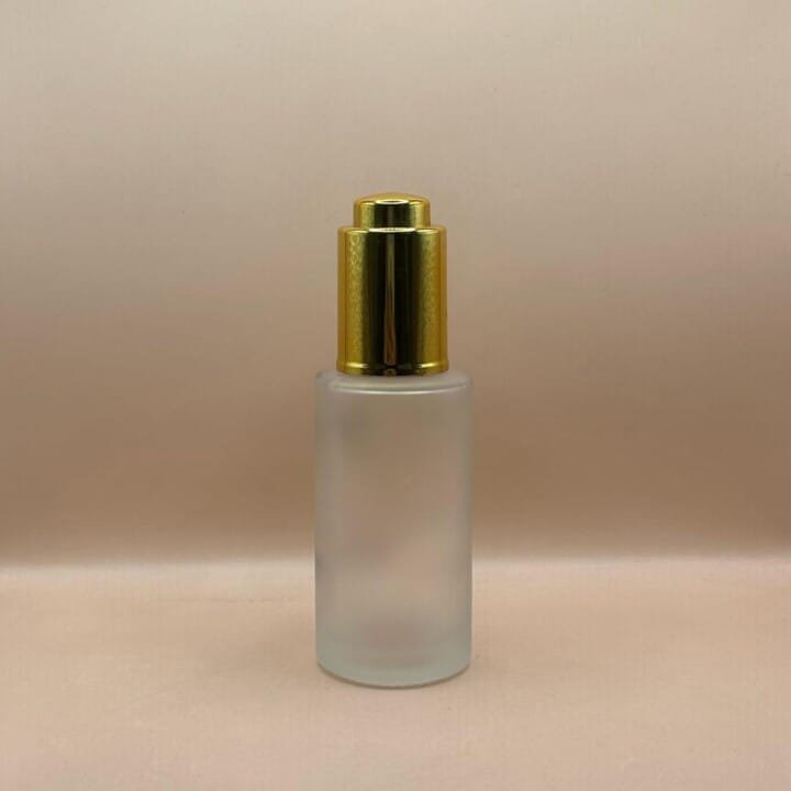 50ML Glass Bottle Frosted With 20MM Push Dropper – Elegant Dropper Packaging for Serums & Oils