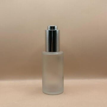 50ML Glass Bottle Frosted With 20MM Push Dropper – Elegant Dropper Packaging for Serums & Oils