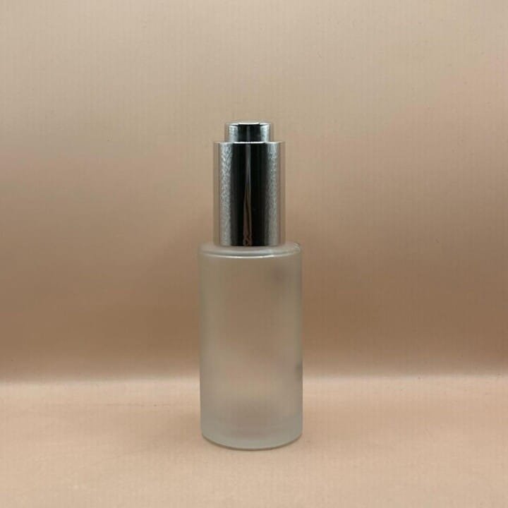 50ML Glass Bottle Frosted With 20MM Push Dropper – Elegant Dropper Packaging for Serums & Oils