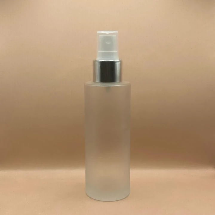 100ML Glass Bottle Frosted with 24/410 Mist Pump – Premium Cosmetic Packaging for Sprays & Lotions