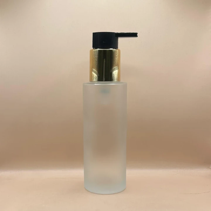 100ML Cosmetic Glass Bottle with Pump – Premium Cosmetic Packaging for Liquids