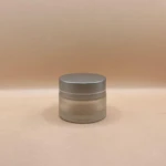 20GM Round Glass Jar Frosted with Diamond Cut Cap - Premium Skincare Packaging