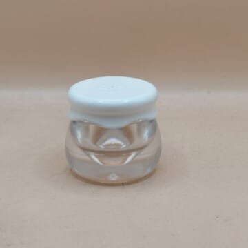 10GM Lip Balm Jar Acrylic jar Clear With White PP Cap