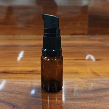 10ml amber glass bottle with black oil pump